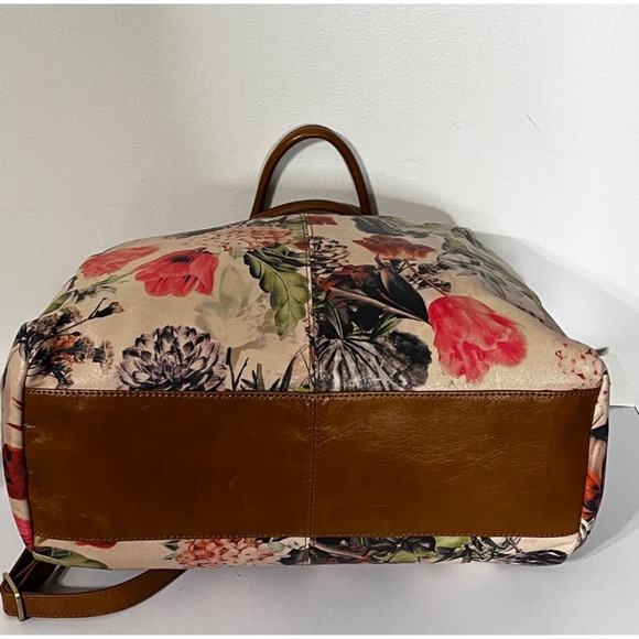 HOBO Floral Print sheila Bag with Brown Accents - Picture 7 of 10